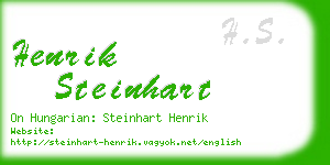 henrik steinhart business card